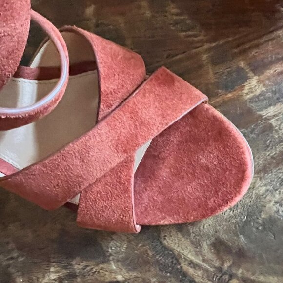 Antonio Melani Suede Strappy Block Heel Sandals Size 8.5M - Picture 6 of 9